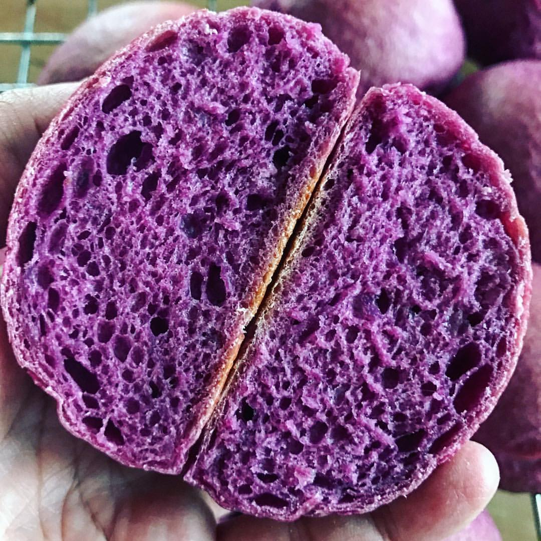 purple sweet potato rolls